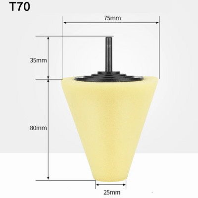 Αυτόματο σφουγγάρι στίλβωσης τροχού που χρησιμοποιείται για ηλεκτρικό τρυπάνι σετ κώνου στίλβωσης γυαλίσματος σφουγγαριού με σφουγγάρι αυτοκινήτου
