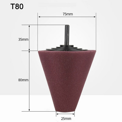 Αυτόματο σφουγγάρι στίλβωσης τροχού που χρησιμοποιείται για ηλεκτρικό τρυπάνι σετ κώνου στίλβωσης γυαλίσματος σφουγγαριού με σφουγγάρι αυτοκινήτου