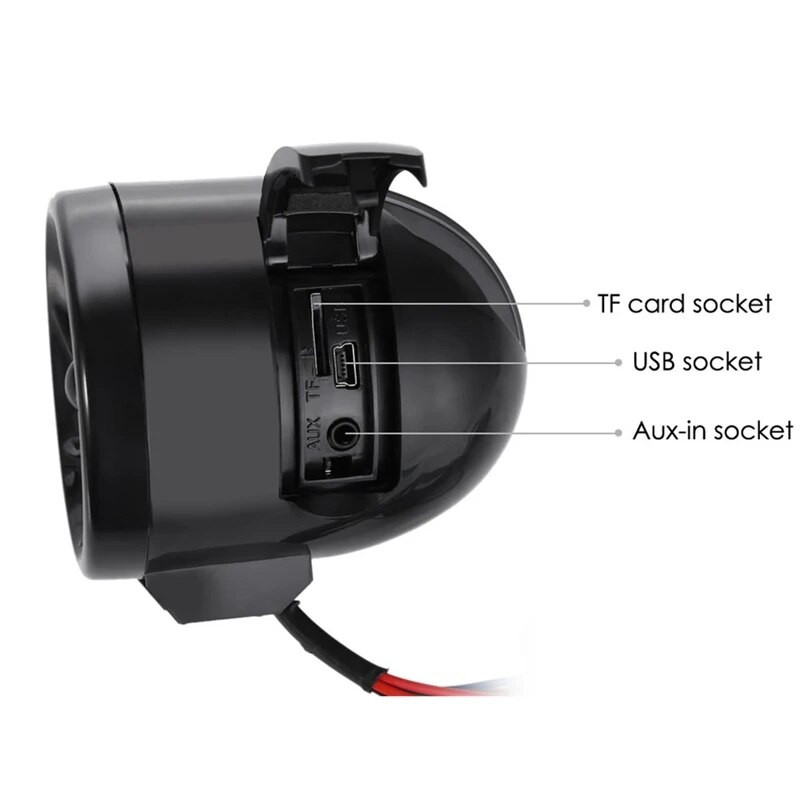 Mt483 motocikla audio mūzikas atskaņotājs Mp3 skaļrunis pretaizdzīšanas trauksmes atbalsts Fm USB Sd papildu navigācija ar balss uzvednēm