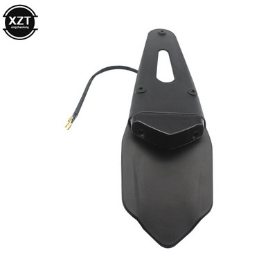 Motocikla universālais 12V LED aizmugurējā luktura bremžu lukturis ar aizmugurējo spārnu numura zīmes kronšteina turētāju Enduro apvidus velosipēdam