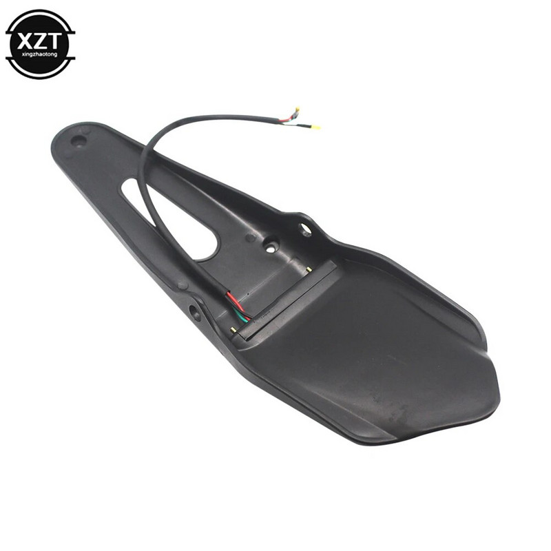 Motocikla universālais 12V LED aizmugurējā luktura bremžu lukturis ar aizmugurējo spārnu numura zīmes kronšteina turētāju Enduro apvidus velosipēdam