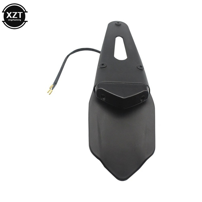 Motocikla universālais 12V LED aizmugurējā luktura bremžu lukturis ar aizmugurējo spārnu numura zīmes kronšteina turētāju Enduro apvidus velosipēdam