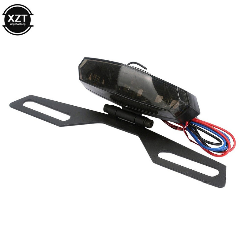 1 gab. Regulējams salokāms numura zīmes kronšteins aizmugurējā luktura kronšteins ATV netīrumu motociklu motociklu sporta ielu velosipēdiem