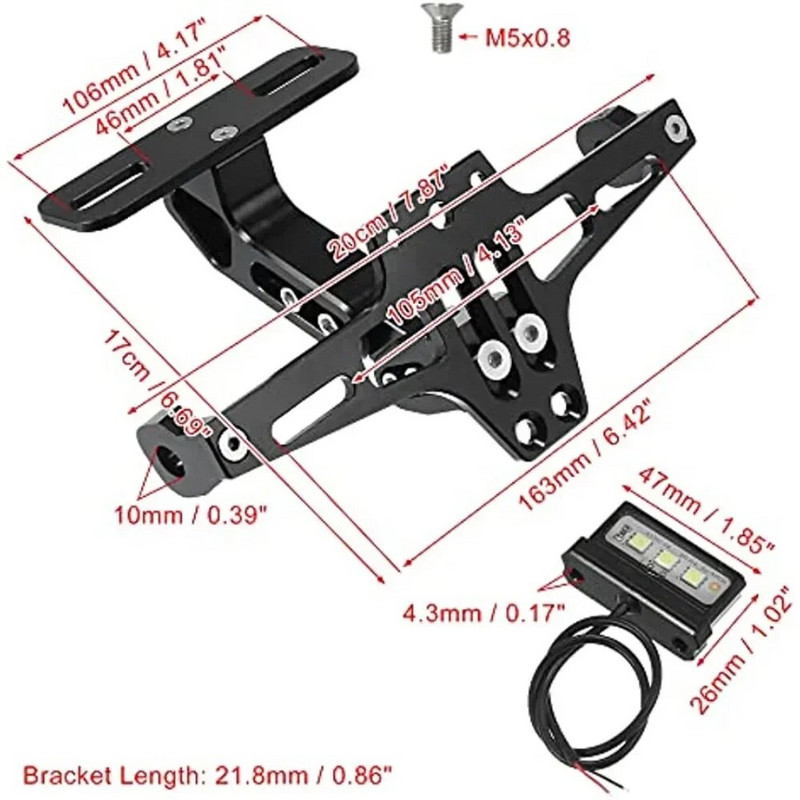 Motocikla numura zīmes kronšteins, universāls motocikla spārnu noņemšanas komplekts OEM pagrieziena signālam
