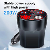 Automašīnas strāvas pārveidotājs 12V/24V līdz 220V pārveidotājs C tipa daudzfunkciju lādētāja ligzda 3,1A ātrā lādētāja automašīnas strāvas pārveidotājs