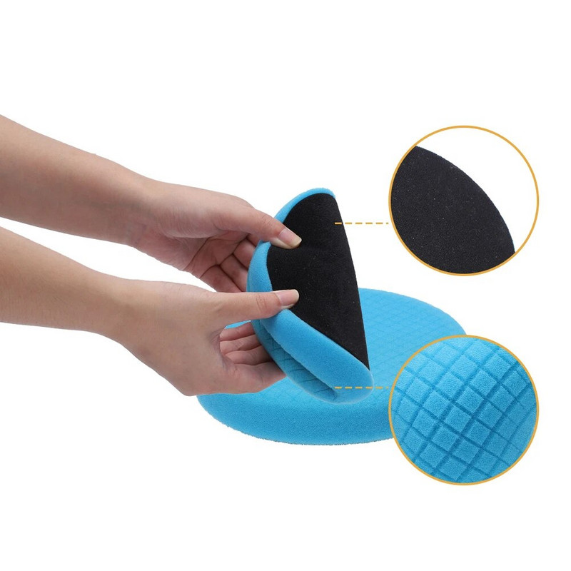 Σετ 7 Pack 6 ιντσών σφουγγάρι γυαλίσματος με μαξιλαράκια γυαλίσματος για πλάκα οπίσθιας πλάκας 150mm Στιλβωτή αυτοκινήτου Λεπτομέρειες Στίλβωσης Εργαλείο αποτρίχωσης