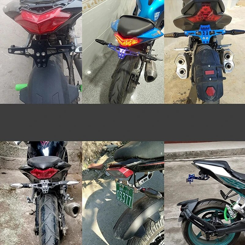 Φώτα στροφής βάσης βάσης πινακίδας κυκλοφορίας μοτοσικλέτας για Kawasaki Z750 Z800 Honda Yamaha MT07 MT09 MT10 R1