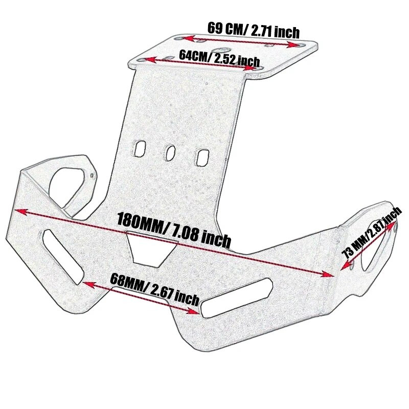 PAR YAMAHA mt 15 mt15 MT 15 mt 125 mt125 MT 125 MT125 2018-2022 Motocikla aizmugures numura zīme astes kronšteina stiprinājuma rāmis