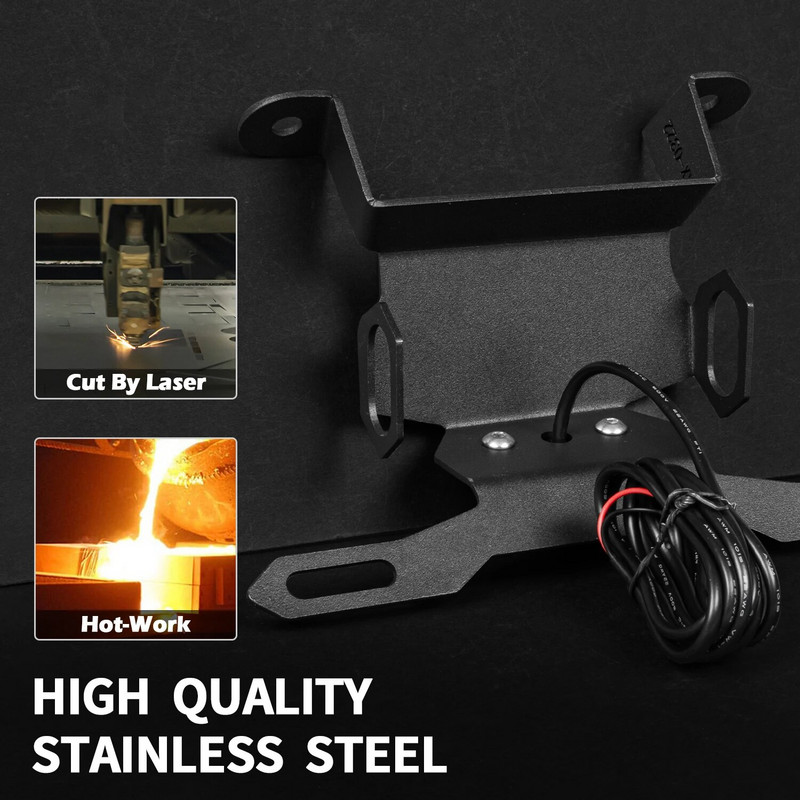 2022. gada CB125R numura zīmes turētājs Honda CB150R CB250R CB300R 2018-2021 Motocikla astes kārtīgs spārnu atdalītājs ar LED gaismu