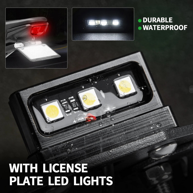 2022. gada CB125R numura zīmes turētājs Honda CB150R CB250R CB300R 2018-2021 Motocikla astes kārtīgs spārnu atdalītājs ar LED gaismu