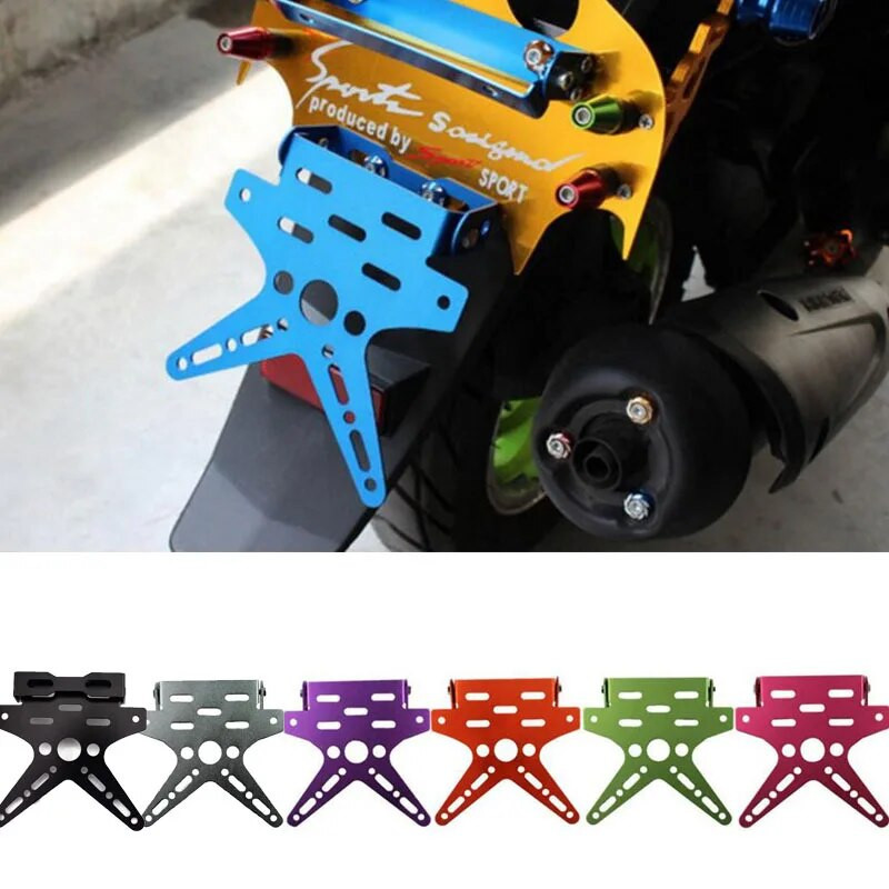 Electroplate κράμα αλουμινίου μοτοσικλέτας Πίσω Πλαίσιο πινακίδας κυκλοφορίας μοτοσικλέτας Σκούτερ 5 χρωμάτων
