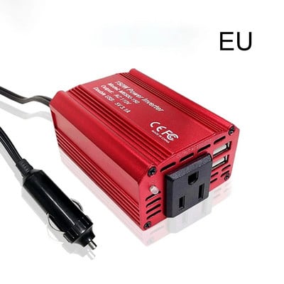 Pure Sine Wave Inverter DC 12V AC 110/220V 300W Hordozható autós teljesítmény inverter töltő konverter adapter univerzális EU aljzat