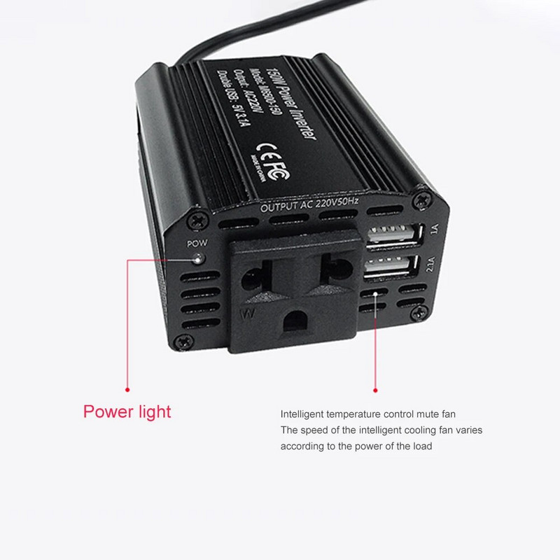 Tīra sinusoidālā viļņa invertors DC 12V līdz maiņstrāva 110/220V 300W pārnēsājams automašīnas strāvas pārveidotājs lādētājs pārveidotājs adapteris Universāla ES ligzda
