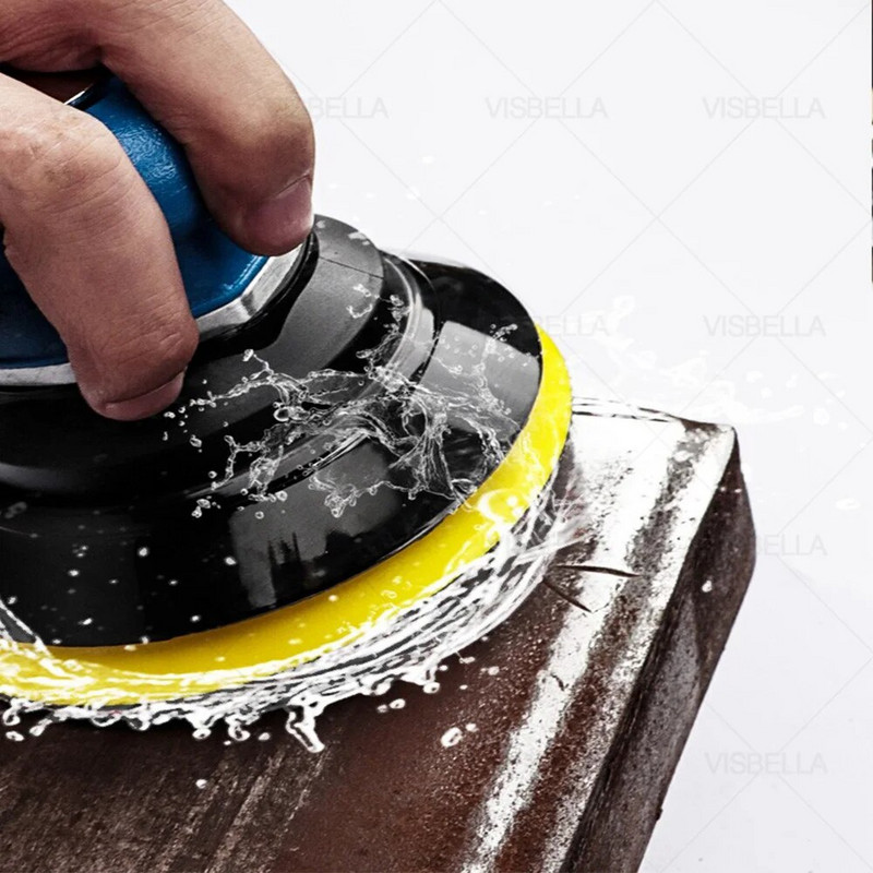 8 skylių 125 mm šlifavimo disko kabliuko kilpos švitrinio popieriaus trinkelės metalo medienos poliravimo rinkiniui 800/1200/1500/2000/3000/5000 #