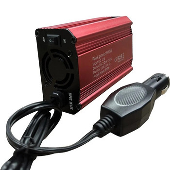 Инвертор 12v 50hz 600W преносим домакински преобразувател DC 12v към AC 220V универсален контакт с 5.4A USB