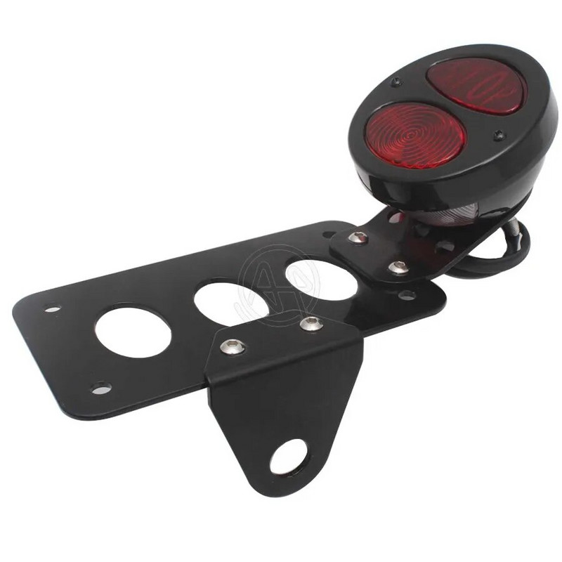 Για Harley Sportsters Bobber Chopper Universal Motocycle Side Mount Rear Stop Tail Light Βάση πινακίδας κυκλοφορίας