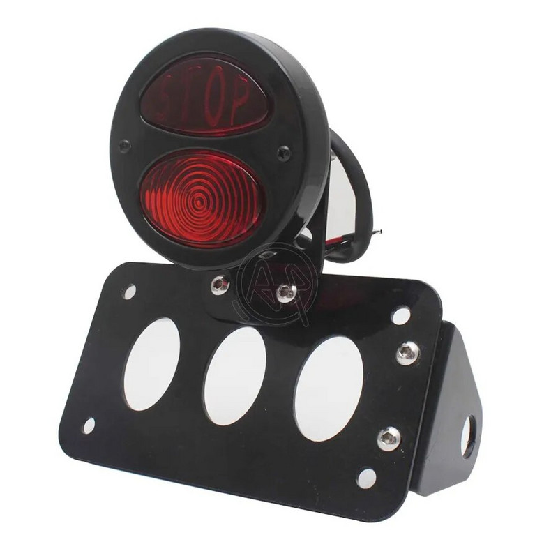 Για Harley Sportsters Bobber Chopper Universal Motocycle Side Mount Rear Stop Tail Light Βάση πινακίδας κυκλοφορίας