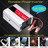 300 W sinusoidālā viļņa līdzstrāvas uz maiņstrāvas strāvas pārveidotājs DC 12 V līdz 110 V 220 V maiņstrāvas automašīnas invertora adapteris mājsaimniecībai ārpus telpām