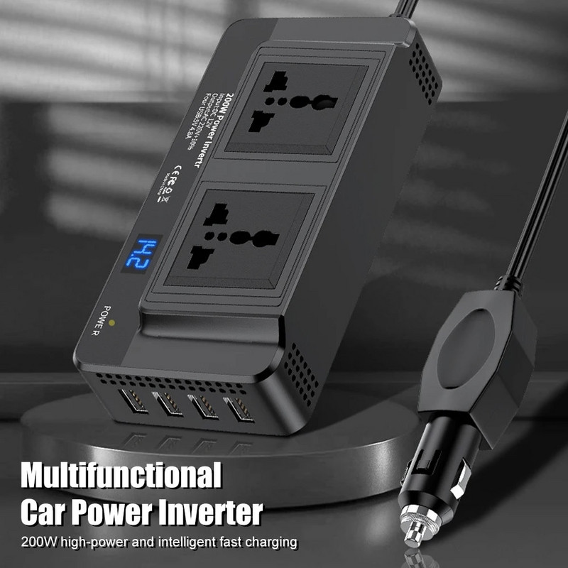Univerzális autós inverter DC 12V AC 220V 150W automatikus átalakító Type-C USB gyorstöltő töltő EU aljzat inverter tápadapter