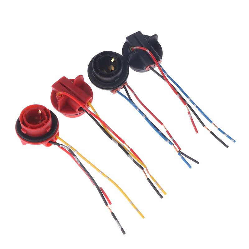 2gab 1156 BA15S BAU15S 1157 BAY15D lampu turētāja spuldzes PY21W P21W adaptera pamatnes ligzdas savienotājs pagrieziena signāla lukturu lukturim