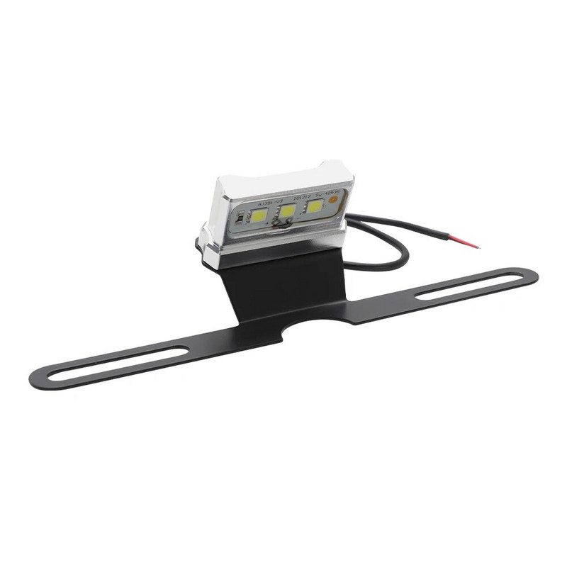 Πλαίσιο βάσης βάσης βάσης πινακίδας κυκλοφορίας Universal CNC αλουμινίου μοτοσικλέτας λευκό LED για Honda YAMAHA SUZUKI