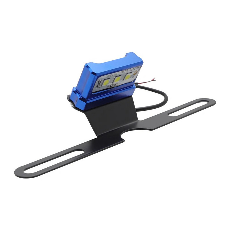 Πλαίσιο βάσης βάσης βάσης πινακίδας κυκλοφορίας Universal CNC αλουμινίου μοτοσικλέτας λευκό LED για Honda YAMAHA SUZUKI