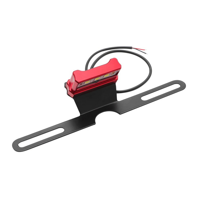 Πλαίσιο βάσης βάσης βάσης πινακίδας κυκλοφορίας Universal CNC αλουμινίου μοτοσικλέτας λευκό LED για Honda YAMAHA SUZUKI