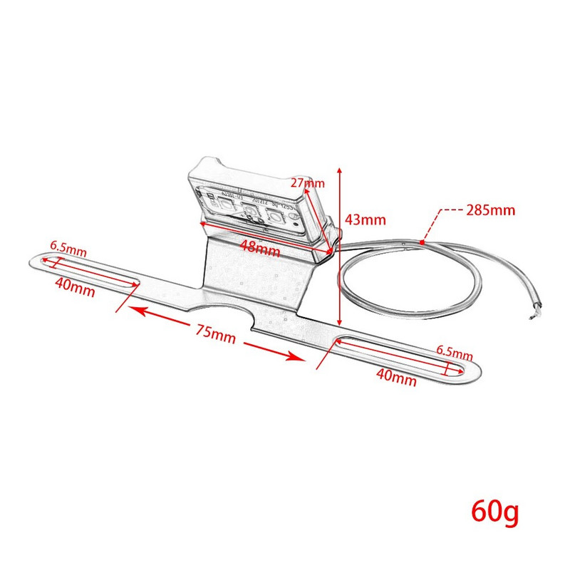 Πλαίσιο βάσης βάσης βάσης πινακίδας κυκλοφορίας Universal CNC αλουμινίου μοτοσικλέτας λευκό LED για Honda YAMAHA SUZUKI