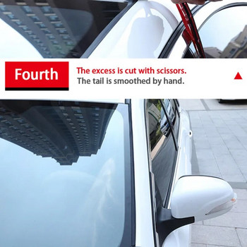 Автомобилна гумена лента за уплътняване на ръба на предното стъкло на покрива на автомобила Протектор за уплътнител на стъкло Т-образна уплътнителна лента на предното стъкло Водоустойчив