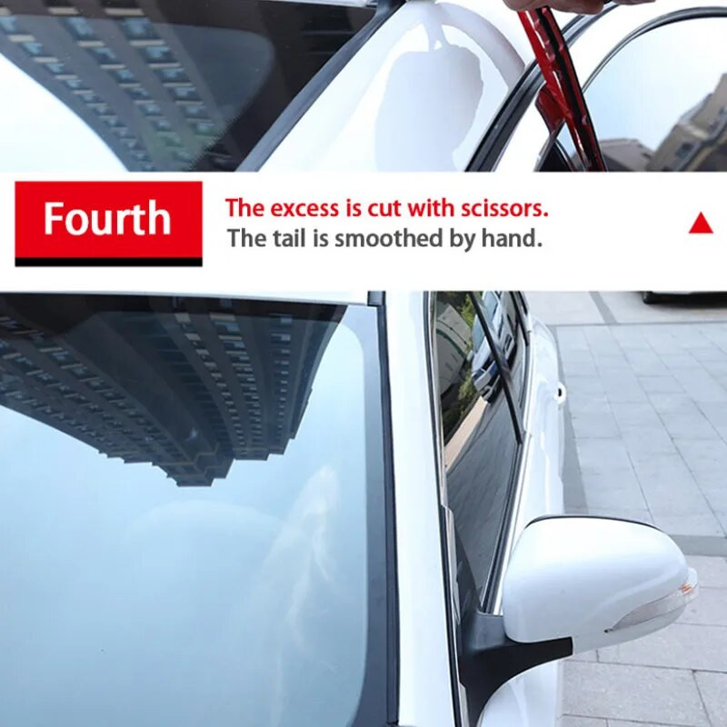Autó gumiszalag éltömítés Auto tető szélvédő tömítőanyag védőüveg T-alakú tömítőcsík első szélvédő vízálló