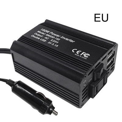 Puhas siinuslaine muundur DC 12V kuni AC 110/220V 300W kaasaskantav auto toiteinverter laadija muundur adapter universaalne EU pistikupesa