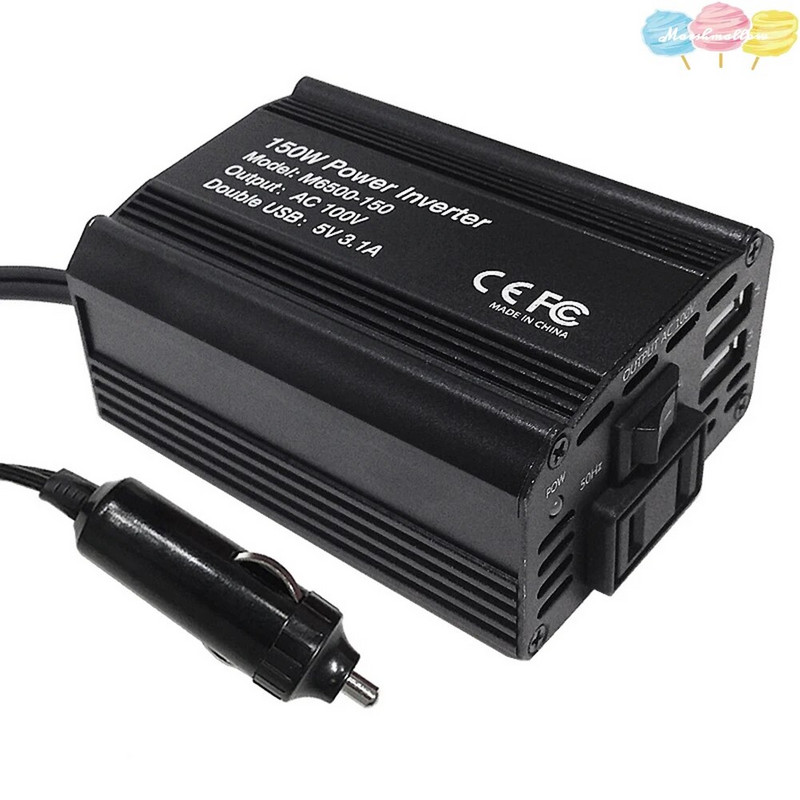 Tīra sinusoidālā viļņa invertors DC 12V līdz maiņstrāva 110/220V 300W pārnēsājams automašīnas strāvas pārveidotājs lādētājs pārveidotājs adapteris Universāla ES ligzda