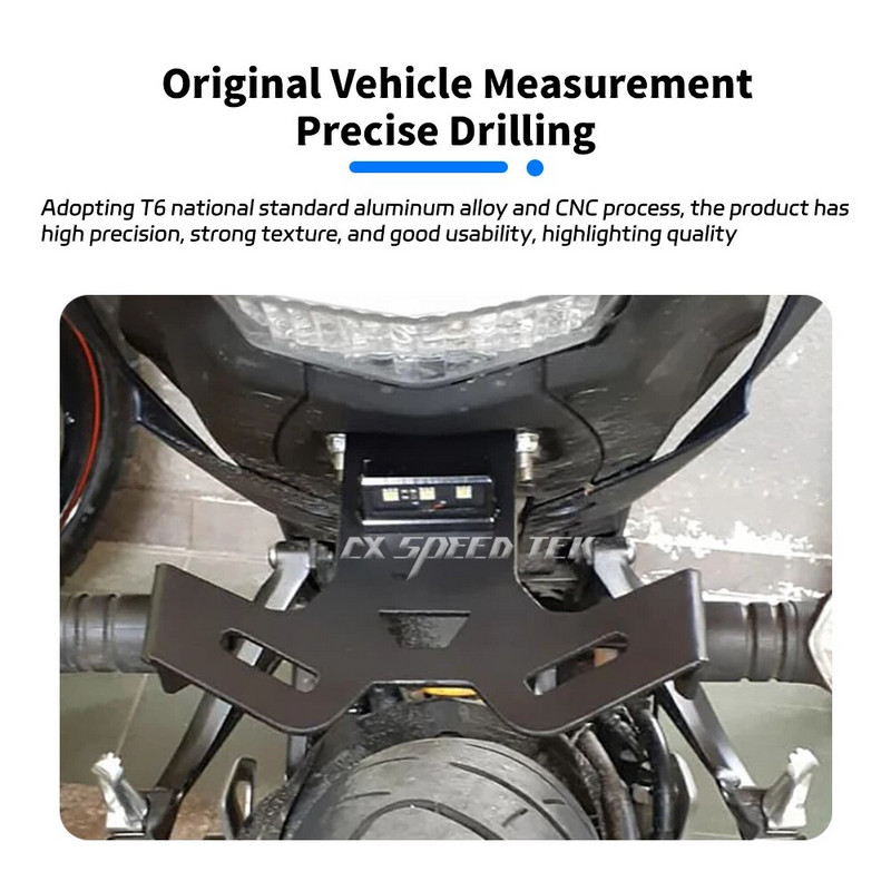 MK For YAMAHA MT15 MT125 Αξεσουάρ Μοτοσικλέτας Πινακίδα κυκλοφορίας Πλαίσιο ουράς πλαισίου Στήριγμα βάσης LED Φως MT 125 15 2018-2022