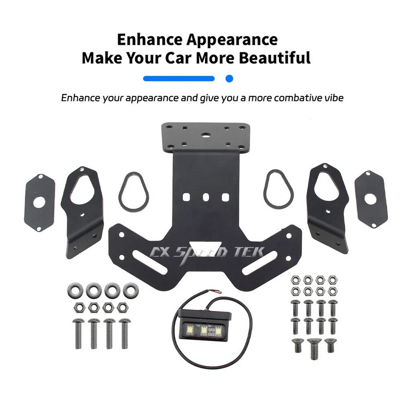 MK For YAMAHA MT15 MT125 Αξεσουάρ Μοτοσικλέτας Πινακίδα κυκλοφορίας Πλαίσιο ουράς πλαισίου Στήριγμα βάσης LED Φως MT 125 15 2018-2022