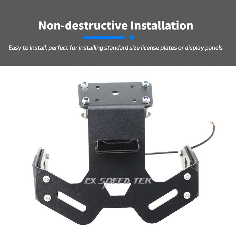 MK For YAMAHA MT15 MT125 Αξεσουάρ Μοτοσικλέτας Πινακίδα κυκλοφορίας Πλαίσιο ουράς πλαισίου Στήριγμα βάσης LED Φως MT 125 15 2018-2022