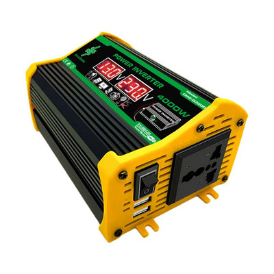 Μετατροπέας 4000W Peak Car Inverter Τροποποιημένο ημιτονοειδές κύμα DC 12V σε AC 110V 220V Τάση μετασχηματιστή Διπλό USB Smart Car Inverter Power