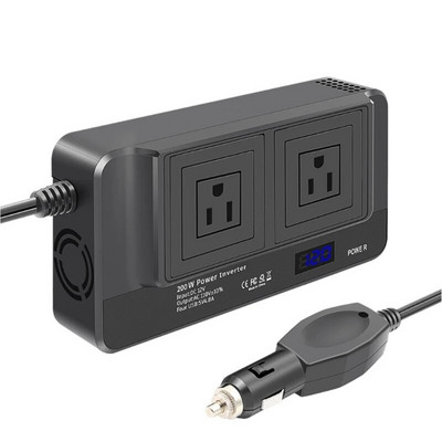 Μετατροπέας ισχύος DC12V σε υποδοχή AC220V Μετατροπέας αυτοκινήτου USB Θύρα φόρτισης τηλεφώνου Φορτιστές μετατροπέα Τροποποιημένος αντάπτορας 200W