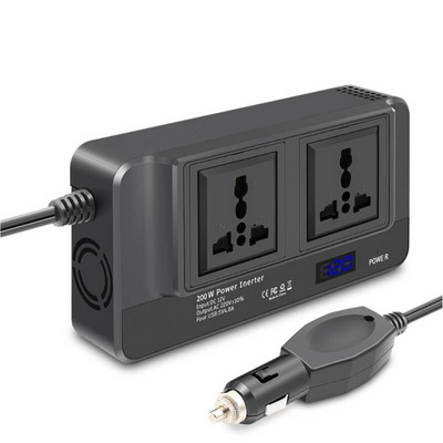 Μετατροπέας ισχύος DC12V σε υποδοχή AC220V Μετατροπέας αυτοκινήτου USB Θύρα φόρτισης τηλεφώνου Φορτιστές μετατροπέα Τροποποιημένος αντάπτορας 200W