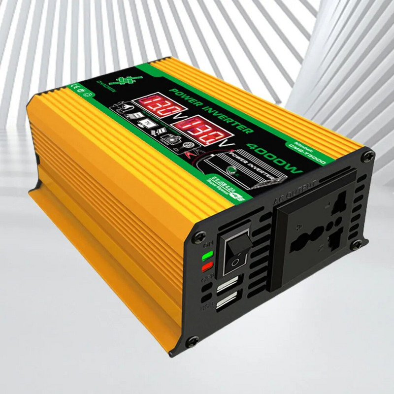 Intelligentse toiteinverteri LED-pingeekraan 12 V kuni 220 V/110 V autoinverteri LCD-ekraaniga auto pingetrafo haagissuvila jaoks