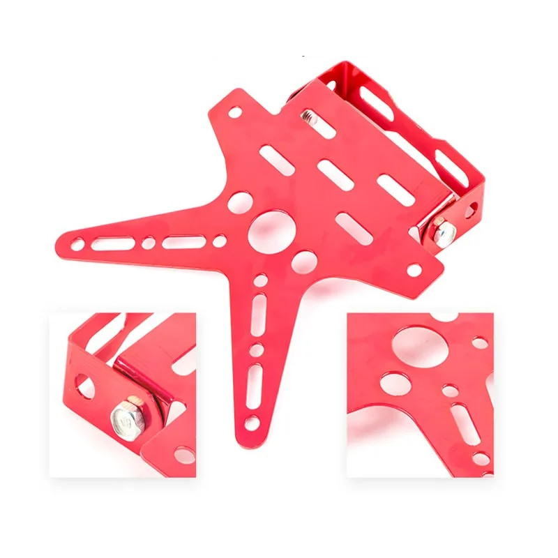 Πλαίσιο πινακίδας κυκλοφορίας μοτοσικλέτας Τροποποιημένα ανταλλακτικά εξαρτήματα μοτοσικλέτας Universal κράμα αλουμινίου με ρυθμιζόμενη γωνία πινακίδας κυκλοφορίας