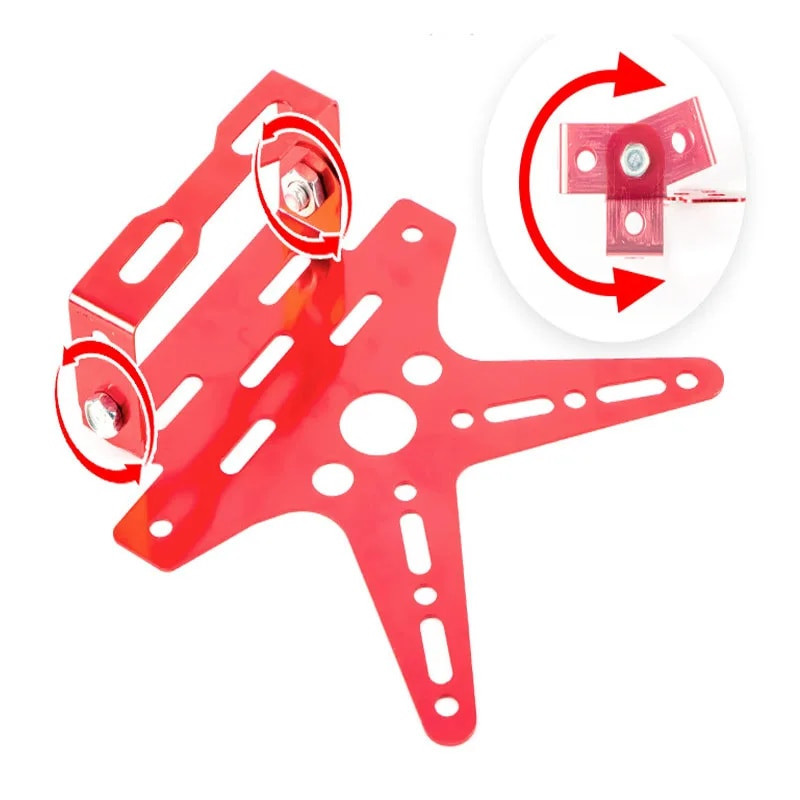 Πλαίσιο πινακίδας κυκλοφορίας μοτοσικλέτας Τροποποιημένα ανταλλακτικά εξαρτήματα μοτοσικλέτας Universal κράμα αλουμινίου με ρυθμιζόμενη γωνία πινακίδας κυκλοφορίας