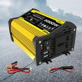 Μετασχηματιστής τάσης αυτοκινήτου 3000W DC 12V σε AC 110/220V Μετατροπέας φορτιστή αυτοκινήτου διπλού USB Τροποποιημένος φορητός μετατροπέας ισχύος ημιτονοειδούς