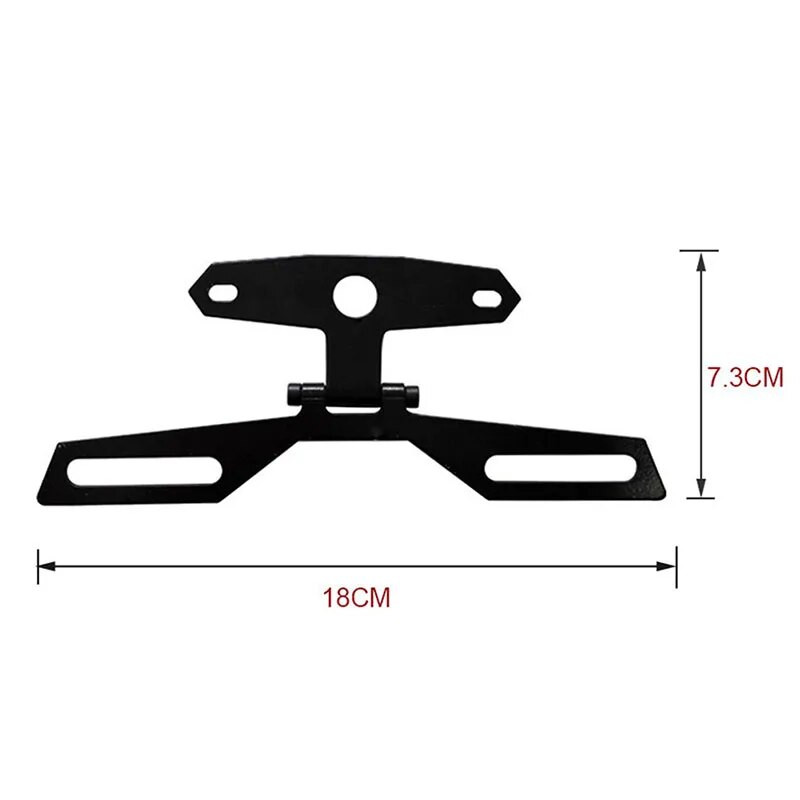 Motocikla kvadracikla regulējams salokāms numura zīmes kronšteins Astes spārns numura zīmes kronšteins Mount Tīra aste