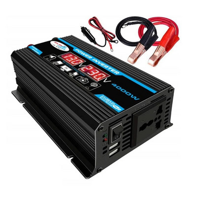 4000W for Dc 12V to AC 220/110V Power Inverter Volts Converter Dual USB Car Inve