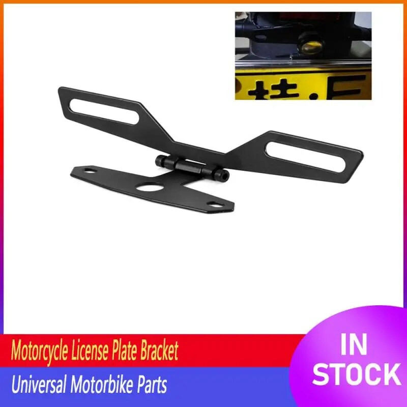 Motorkerékpár rendszámtábla keret hátsó lámpa összecsukható konzol Állítható tartó motoros ATV Dirt Bike robogó tartozékokhoz 1db