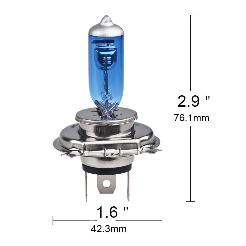 2vnt halogeninė lemputė automobilio priekinių žibintų lemputė H4 halogeninė balta lemputė H4 12v 60 55w 6000k universalios automobilių lemputės automobilių priekinių žibintų lemputės