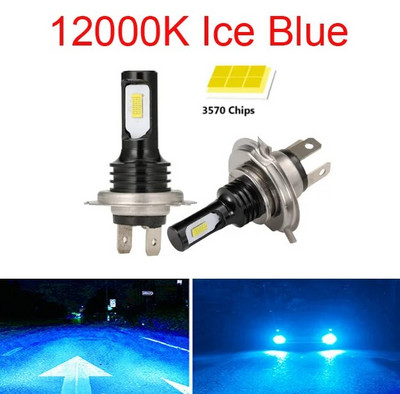 2 vnt CSP 100W H4 H7 itin ryškus LED automobilis dienos metu važiuojantis vairuojantis rūko žibintas 6000K automatinis vairavimo priekinių žibintų tolimųjų šviesų lemputės