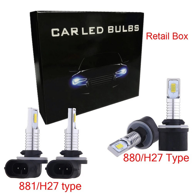 2 vnt CSP 100W H4 H7 itin ryškus LED automobilis dienos metu važiuojantis vairuojantis rūko žibintas 6000K automatinis vairavimo priekinių žibintų tolimųjų šviesų lemputės