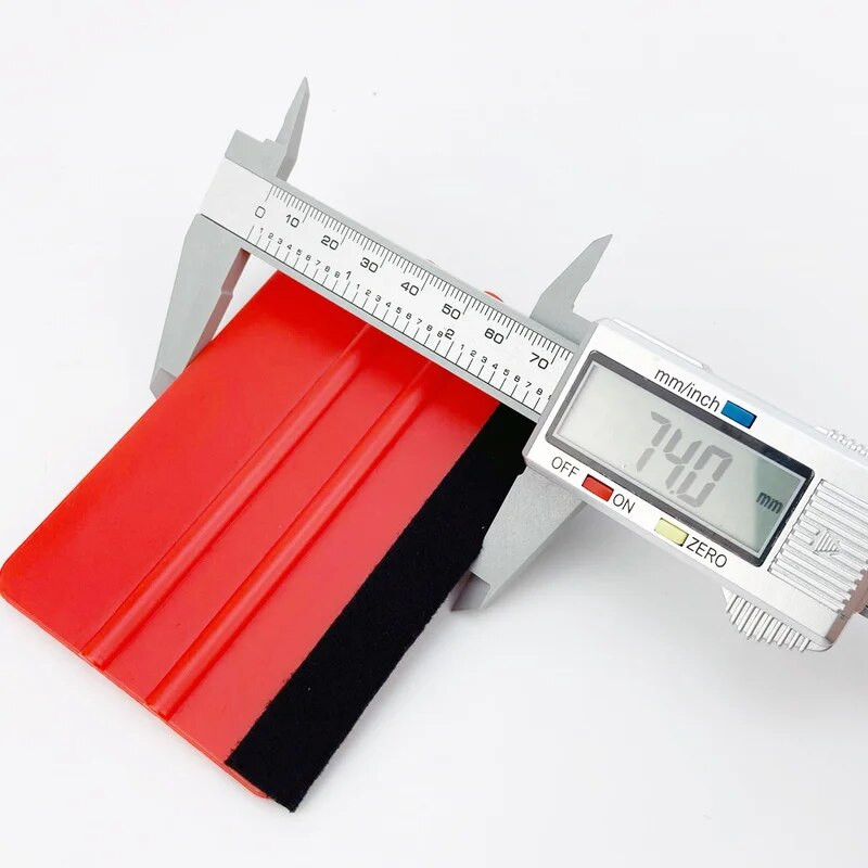 1Gb 10x7cm Auto Styling Vinila oglekļa šķiedras logu ledus noņemšanas līdzeklis tīrīšanas un mazgāšanas mašīnas skrāpis ar filca rakeļa instrumentu plēves iesaiņošanu