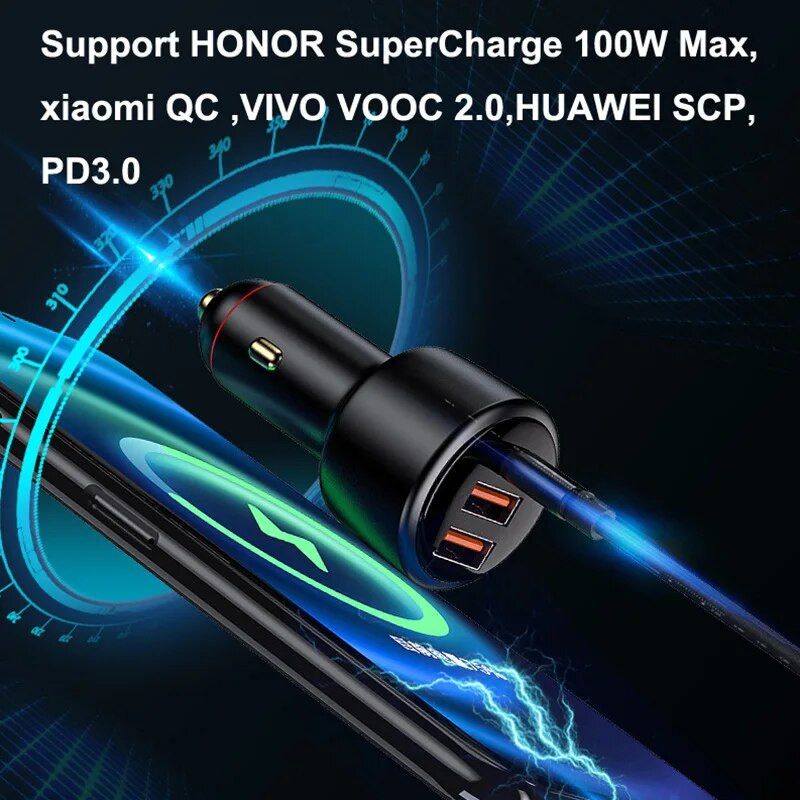 200W autolaadija 100W SFC kiirlaadimine + 65W Supervooc 2.0 +PD 36W kiirlaadija iPhone 13 jaoks Huawei HONOR OPPO Realme OnePlus